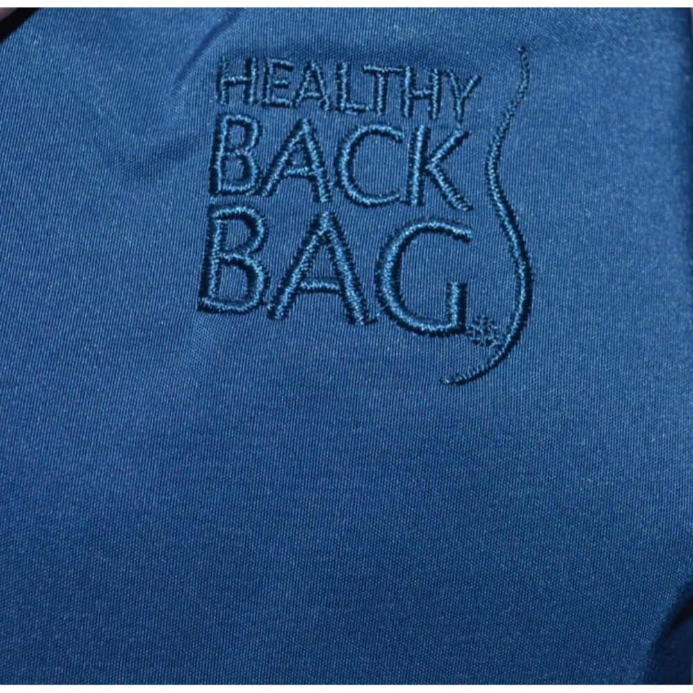 Ameribag 17" Healthy Back Blue Sling Bag Teardrop Shape Adjustable Strap - Picture 4 of 16